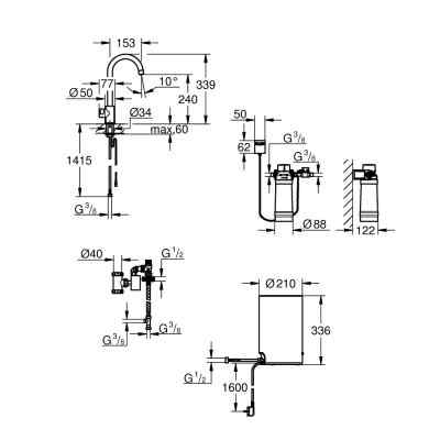 GROHE Red Mono - C-pip - M-size - Borstad Hard Graphite GROHE Red