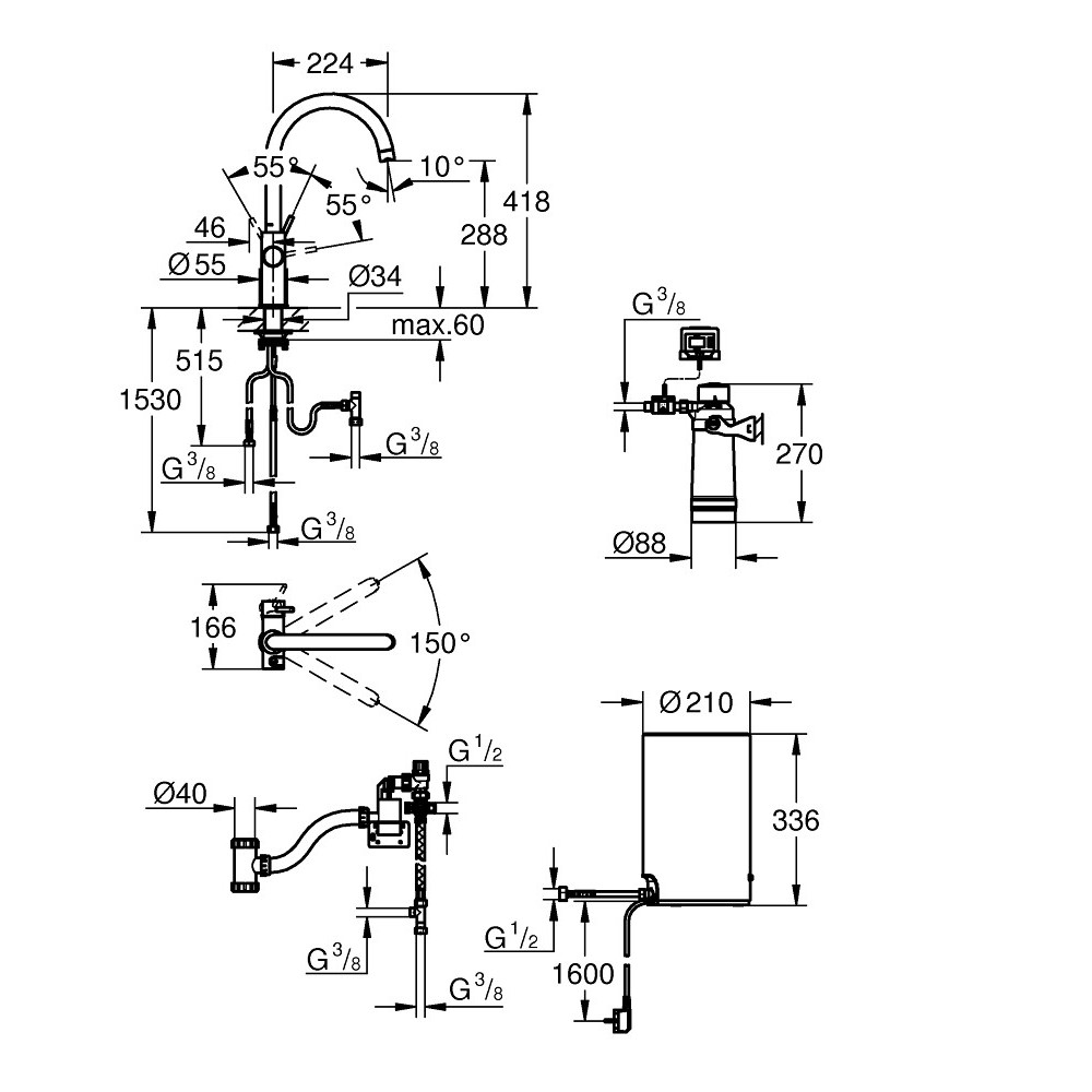 GROHE Red Duo - C-pip - M-size - Warm Sunset