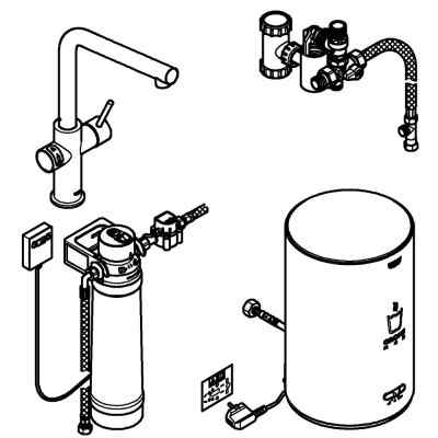 GROHE Red Duo Armatur og kedel i størrelse M GROHE Red