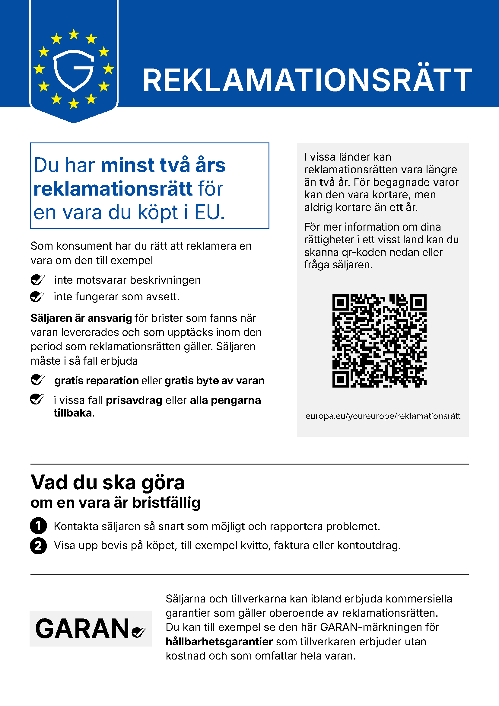 Dina garantirättigheter
